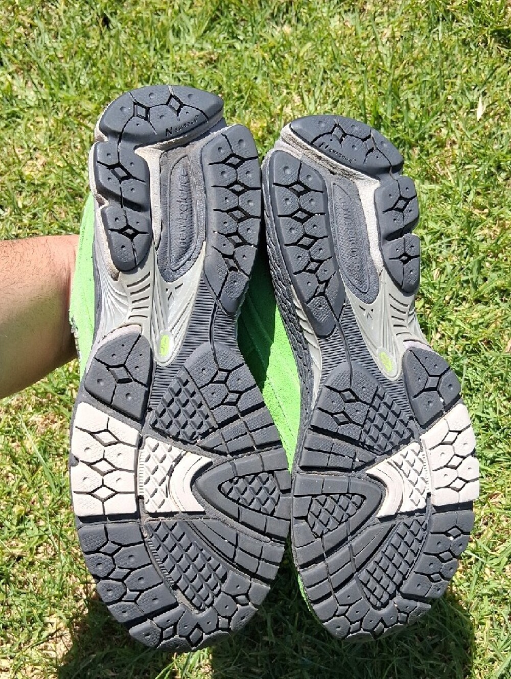 New Balance Men’s Green and Black 2002R Suede Mesh Sneakers - Picture 12 of 13